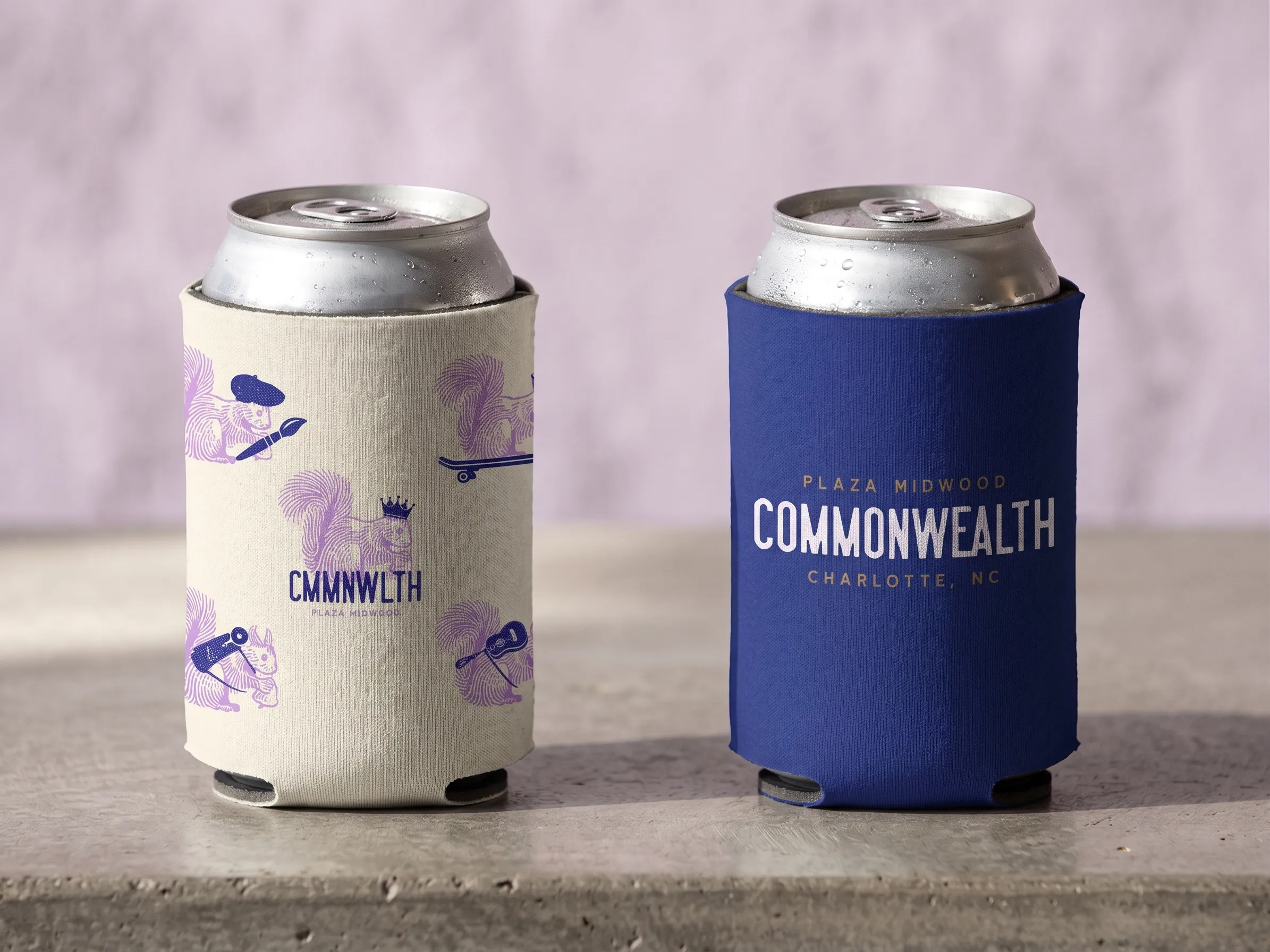 Commonwealth beer koozie mockup